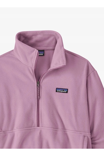 Patagonia Hanorac de damă Micro D din fleece cu jumătate de fermoar - violet ...