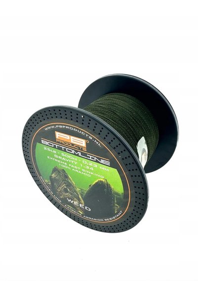 NO BRAND PB Products Fir de pescuit Bottom Line Weed 0.23mm 25lb 500m Pletă