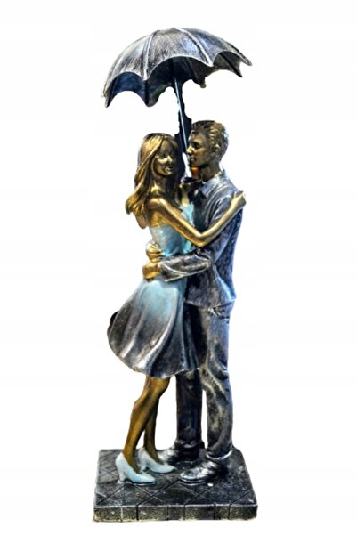 NO BRAND Figurină pentru îndrăgostiți sub umbrelă, cadou