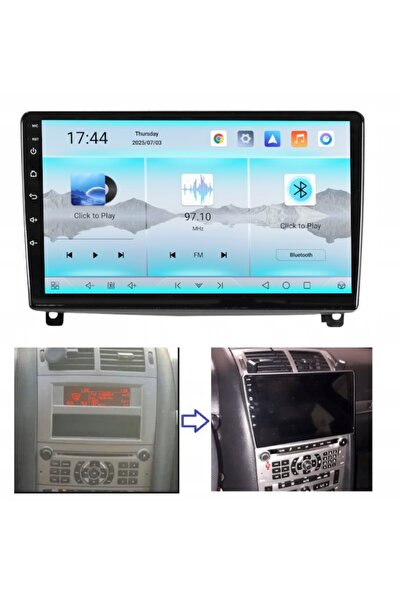 NO BRAND Radio auto navigație tactilă Android Peugeot 407 2004-2011 64GB