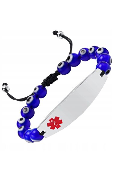 NO BRAND Brățară medicală Ochiul Rău, Placă Asclepius
