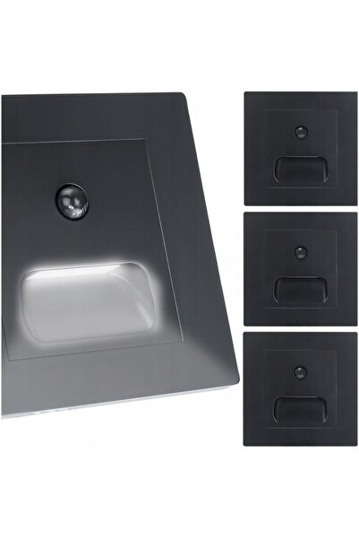 NO BRAND 3x Corpuri de iluminat LED sub scară cu senzor de mișcare 230V