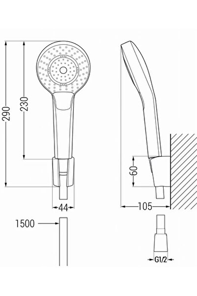 Mexen PECOS R05 SET DE BAIE CU BATERII CROMATE