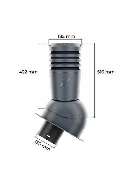 NO BRAND Ventilator de ventilație ECO150 tip acoperiș BENDERS PALEMA VERDE DE...