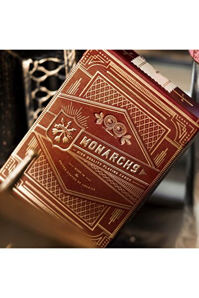NO BRAND Cărți de joc BICYCLE MONARCHS DECK RED 1 pachet în cutie de lemn