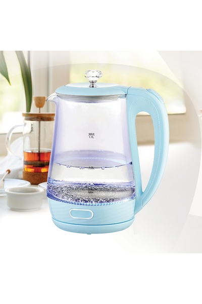 Maestro Fierbător electric din sticlă 1.7L 2200W Albastru