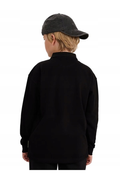 4F Tricou pentru băiat cu mânecă lungă M483 negru intens 4FJWAW25TLONM483 20S