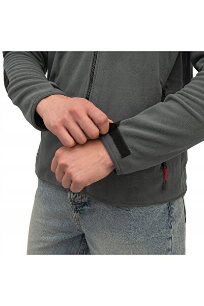 NO BRAND Hanorac călduros din fleece polar pentru bărbați, cu fermoar și buzu...