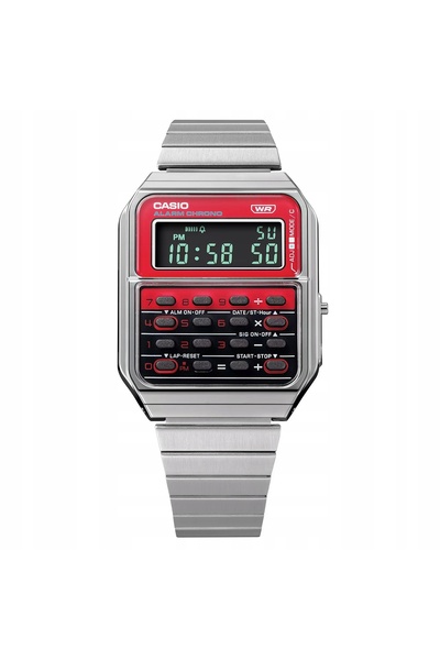 Casio Ceas bărbătesc ORIGINAL CA-500WE-4BEF cu calculator, cutie roșie vintage