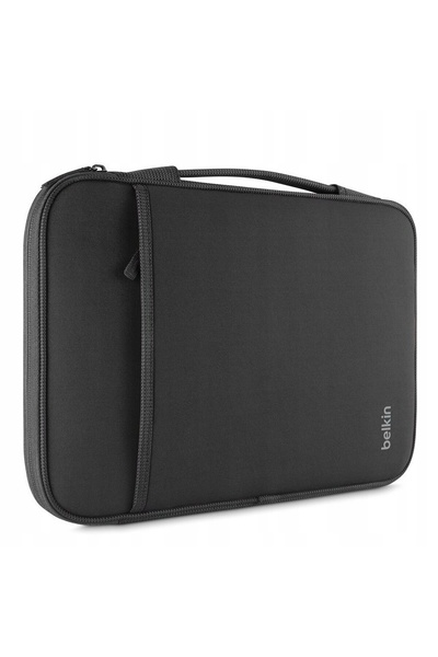 Belkin Husă laptop neagră, până la 11 inch, închidere cu fermoar, 1 buzunar