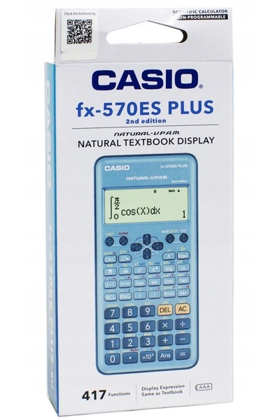 Casio CALCULATOR ȘTIINȚIFIC ȘCOLAR FX-570ES PLUS 2BU ALBASTRU - 417 FUNCȚII
