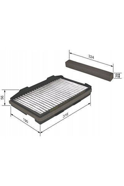 Bosch Filtru de habitaclu cu carbon 1987432401