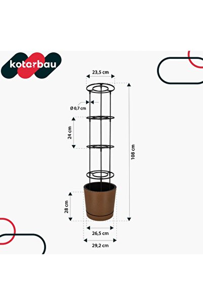 NO BRAND Jardinieră pentru cultivarea roșiilor cu scară pentru balcon, bronz,...