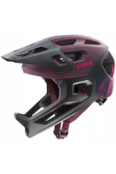 Uvex Cască de bicicletă integrală React Jr. pentru copii, roșie