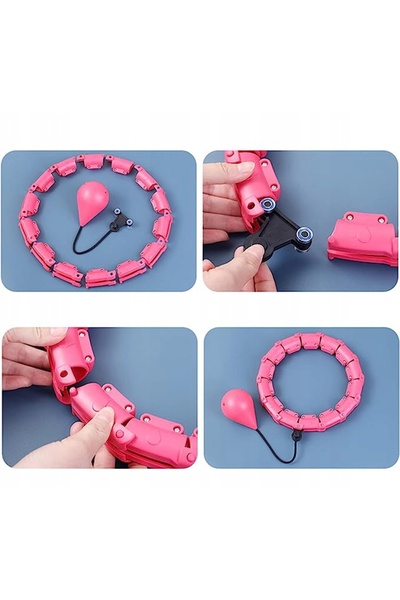 NO BRAND Hula hoop cu mingi minexo 50 cm roz