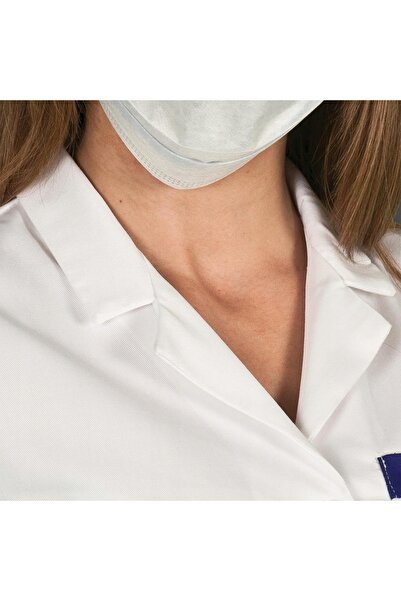 NO BRAND Haină medicală de laborator cu mâneci scurte, de protecție, pentru f...