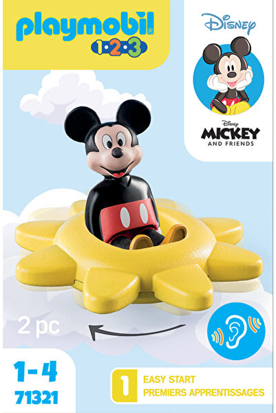 Playmobil Set cu figurina 1.2.3 Disney 71321 Mickey Mouse si zornăitoare cu s...