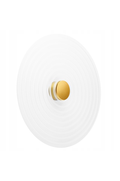 Interlook Aplică de perete LED modernă, rotundă, de 35cm, cu abajur cu volane