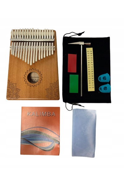 NO BRAND Kalimba zazna pian 17 clape MAHON carcasă accesorii W-17T-4 maro