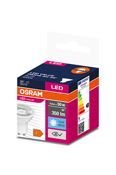 Osram Bec LED HALOGEN GU10 4,5W=50W 4000K 350l