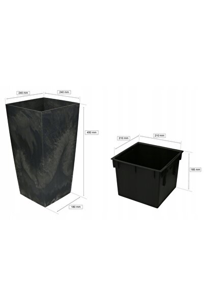 NO BRAND Jardinieră 240x240x449MM cu capac protector pentru flori și plante, ...