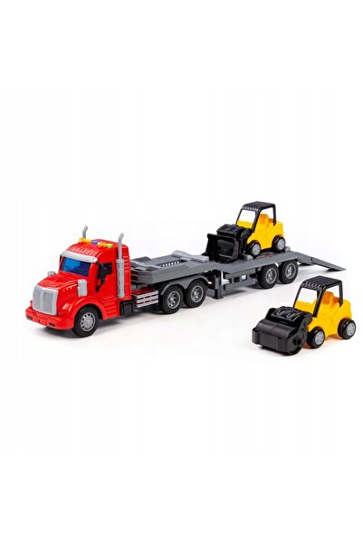 Polesie CAMION TRANSPORTATOR AUTO CU RULURI INERȚIALE 77049