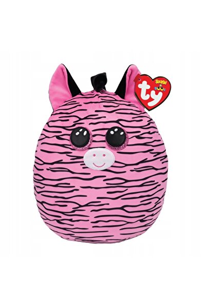 XQ Perna-mascotă Zebră roz Zoey Squishy Ty – 30x22 cm
