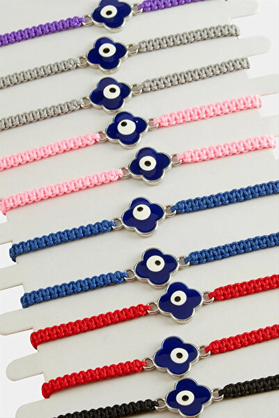 SORA GROUP Flower Evil Eye Macrame Braided Bracelet