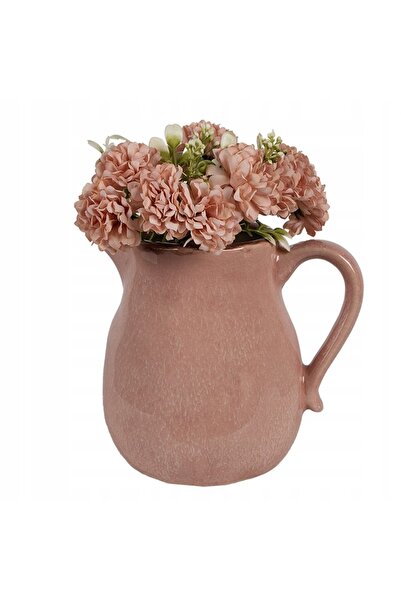 NO BRAND Ulcior-vază decorativă, roz murdar, ceramică, 15 cm