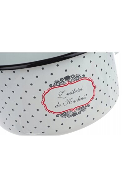 NO BRAND Oală emailată LOVE 18 cm 2,7 L