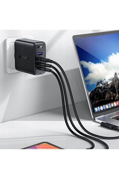 NO BRAND ACEFAST Încărcător GaN 100W 3x USB-C 1x USB-A 100W + Cablu USB-C de 2m