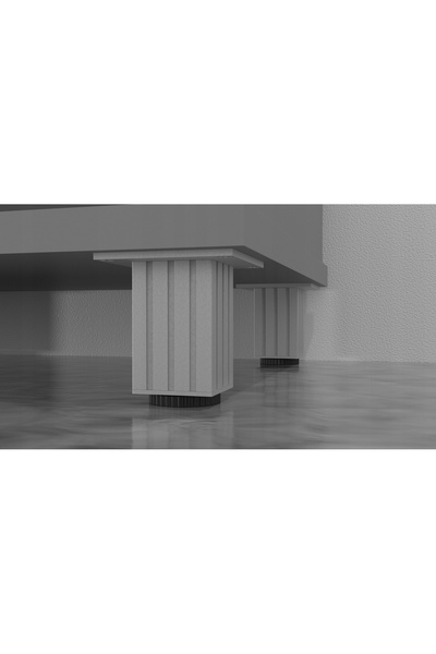 NO BRAND 4 x PICIOR DE MOBILIER DIN ALUMINIU, REGLABIL, ÎNĂLȚIME 10cm, CAPACI...