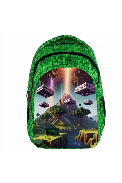 NO BRAND Rucsac școlar pentru băieți Backup 3-în-1 Piksel Game cu 3 compartim...