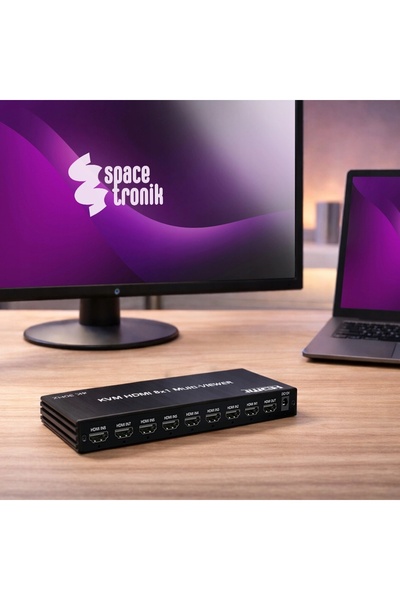 NO BRAND Multi-viewer HDMI 8/1 4K 30Hz KVM USB IR Spacetronik SPH-MV81PIP-Q2