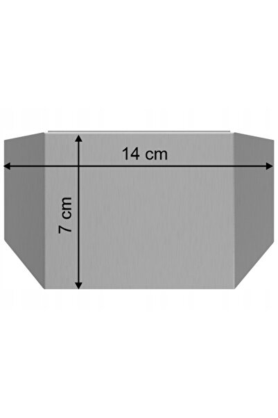 NO BRAND Capac întrerupător din oțel inoxidabil pentru priză electrică 14 x 7 cm