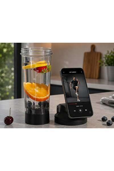 verk group Agitator electric USB, sticlă mixer de 700 ml pentru băuturi, cu s...