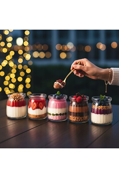 NO BRAND 20x Borcane pentru miere/desert, 200ml, tip STRIPS, cu capac