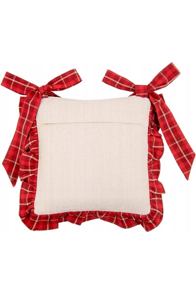 NO BRAND Husă de pernă pentru scaun Ren cu volane 40x40 cm.