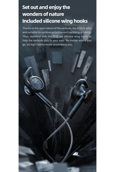 FiiO Căști in-ear confortabile cu driver dinamic FF3S negre