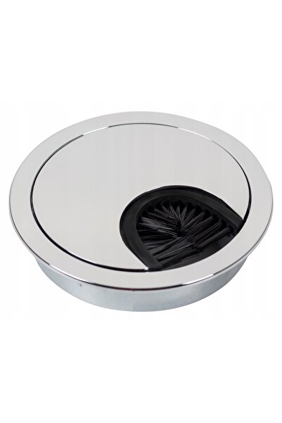 NO BRAND 8 x TRAPĂ METALICĂ PENTRU CABLU CU ORIFICIU DE TIPĂRARE CROMAT fi60