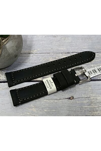 NO BRAND Curea de ceas din piele neagră, moale, italiană, Morellato, 20 mm X6...
