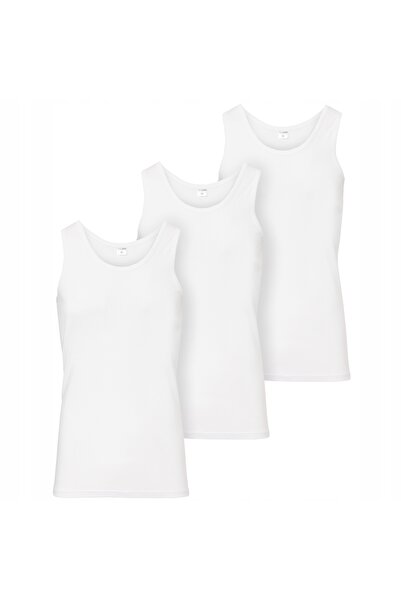 NO BRAND Tricouri de corp bărbați din bumbac, pachet de 3, LA40-258, albe, 3XL