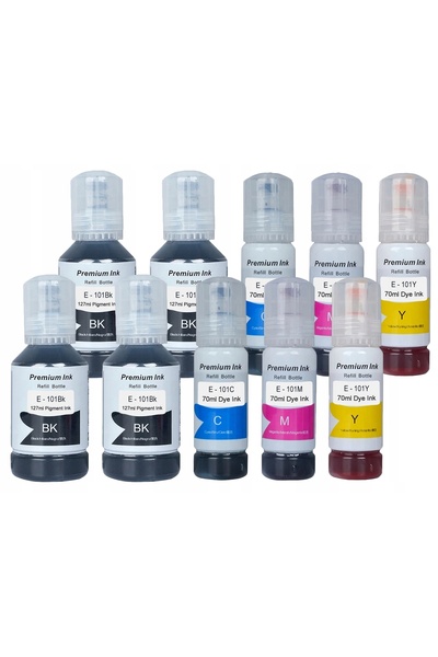 AMG Cerneală pentru Epson 101 ITS L4150 L4160, set 4 bucăți CMYK