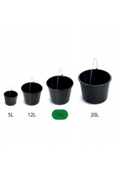 DIKEL 10 găleți de șantier de 16 l, din plastic, pentru uz casnic și grădinărit