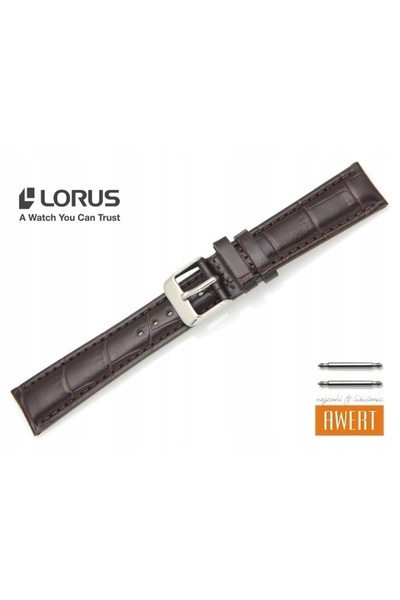 Lorus Curea de ceas din piele maro 18 mm RQU036X Crocodil