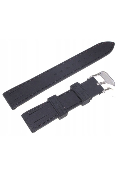 NO BRAND CUREA DE CEAS DIN SILICON NEGRU, 18 mm, R23107-18