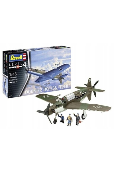 Revell 63795 set model Dornier Do 335 Pfeil 1:48 culori pensulă pentru adeziv