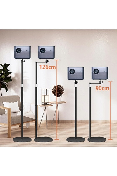 NO BRAND Suport POLESTO pentru proiector și cameră, reglabil 90-126cm, 360 ° ...