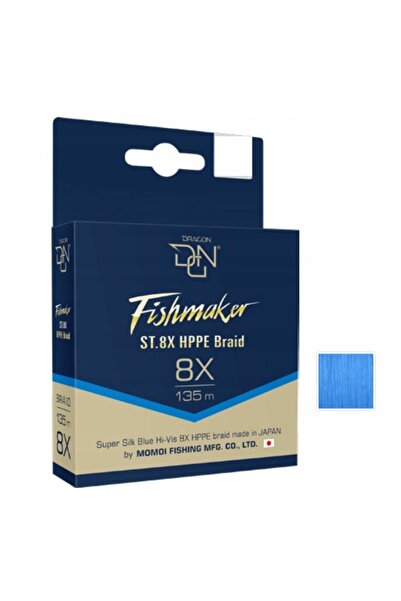 Dragon Sfoară Fishmaker ST.8X HPPE Braid / Momoi 0,08 mm/8,10 kg, albastru fl...