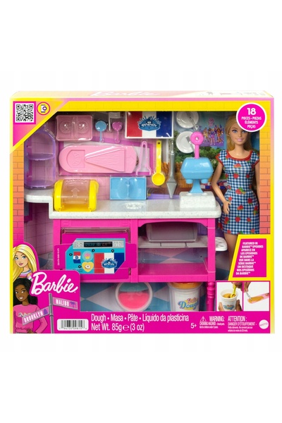 Barbie SET MAGAZIN DE PĂPUȘĂRI CU PĂPUȘI ȘI ACCESORII HJY19
